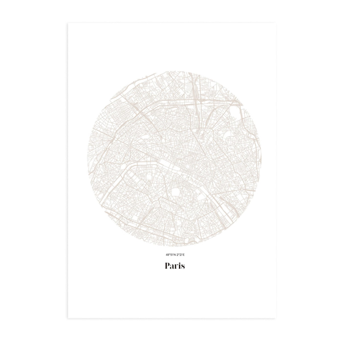 Poster Paris Map