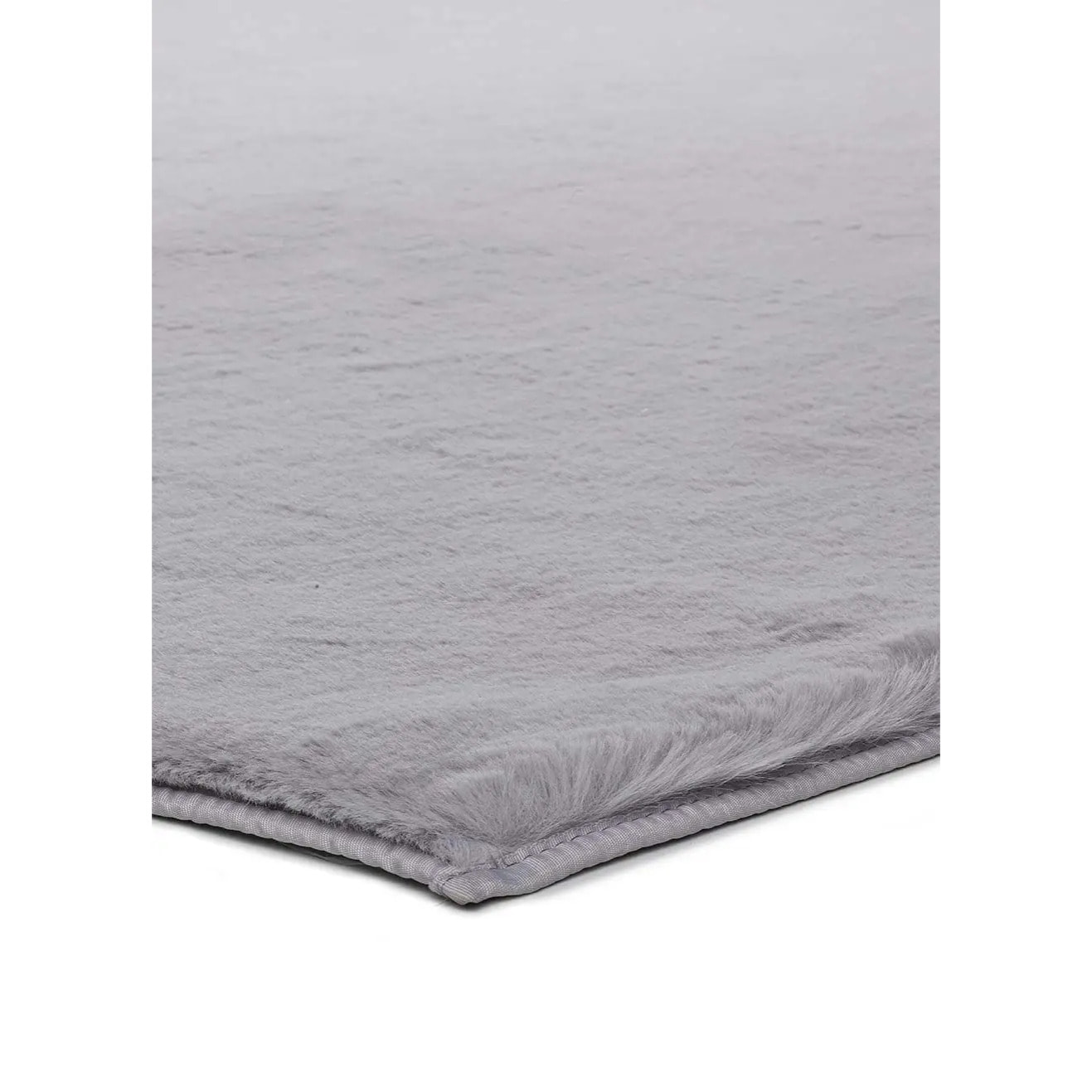 FOX Alfombra lisa lavable pelo largo en plata, varias medidas disponibles