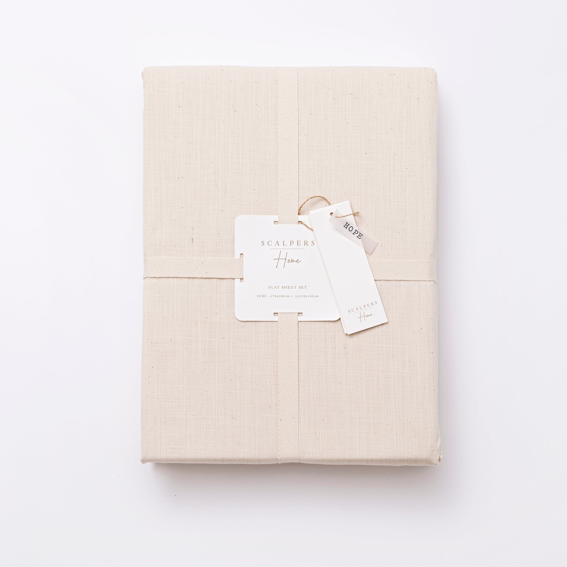 Set sábanas encimera + 2 fundas de almohada en color Ocre Scalpers Home