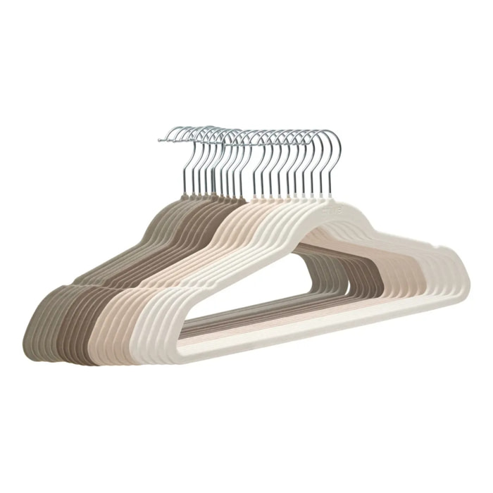 Lot de 20 cintres velours Hang'Up L.45cm