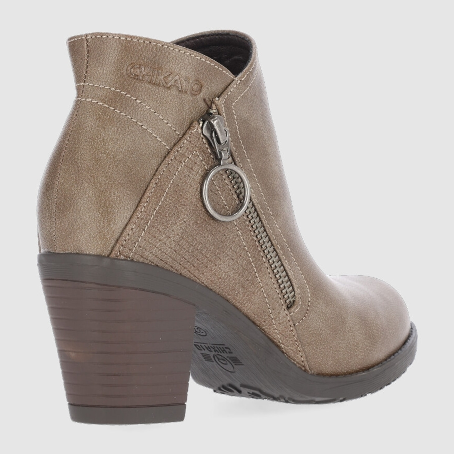 Botines - Taupe - Tacón: 7 cm
