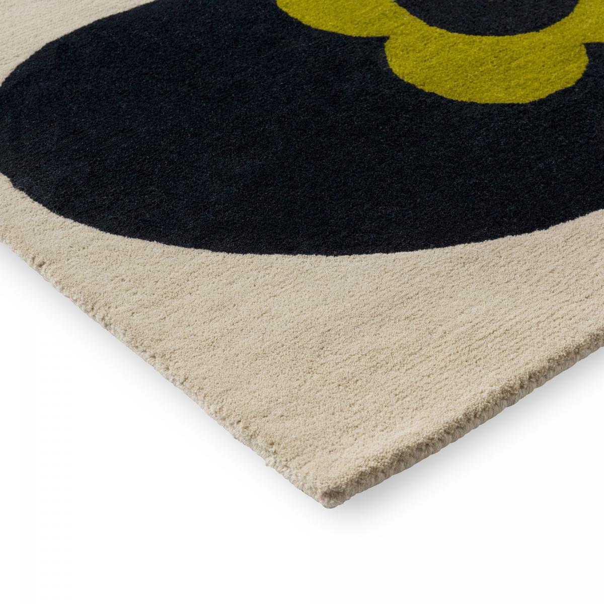 Tapis salon et chambre fait main en laine motif floral ZASO