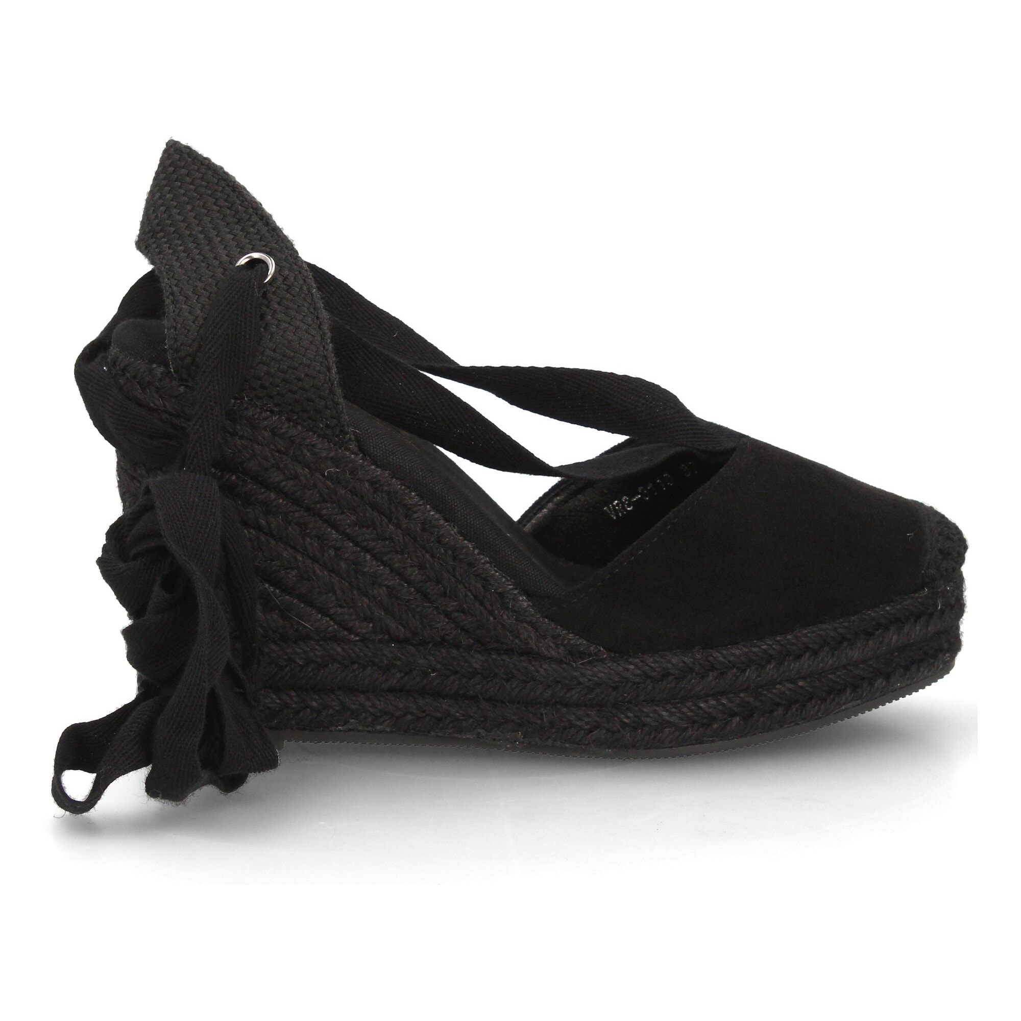 Alpargata de cuña alta de esparto con cintas