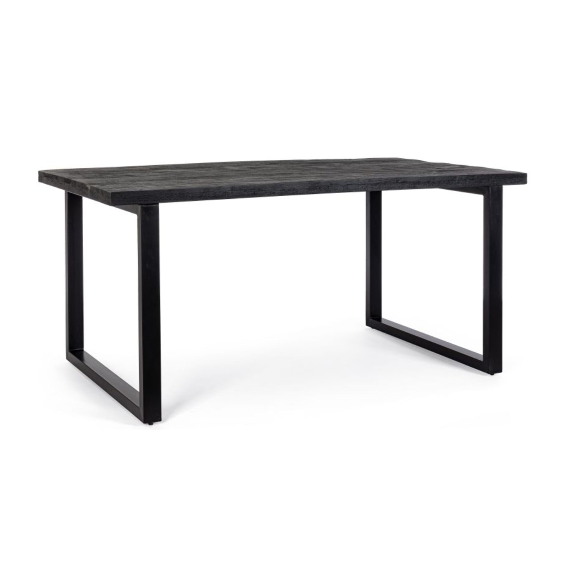 Tavolo HASTINGS rettangolare in legno di mango e base antracite acciaio 160x90 cm