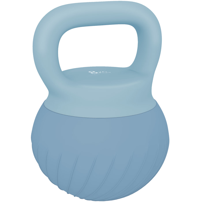 Pesa Rusa 8 kg, Soft Kettlebell Relleno de Arena Metálica y Mango Antideslizante, para Entrenamiento Culturismo en Casa, Gimnasio, Azul Claro