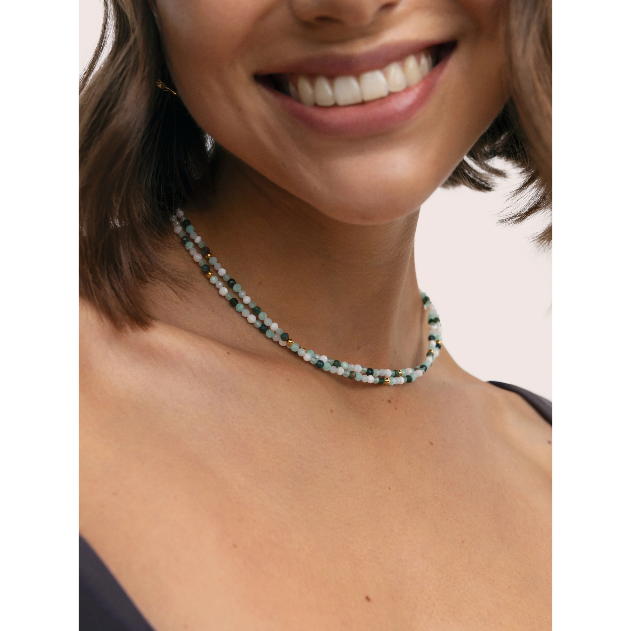 Collar Long Altea Ice Acero long Baño Oro