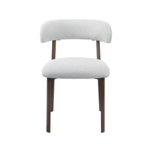 Lot de 2 chaises de salle à manger imitation bois "Aurea" - Gris clair