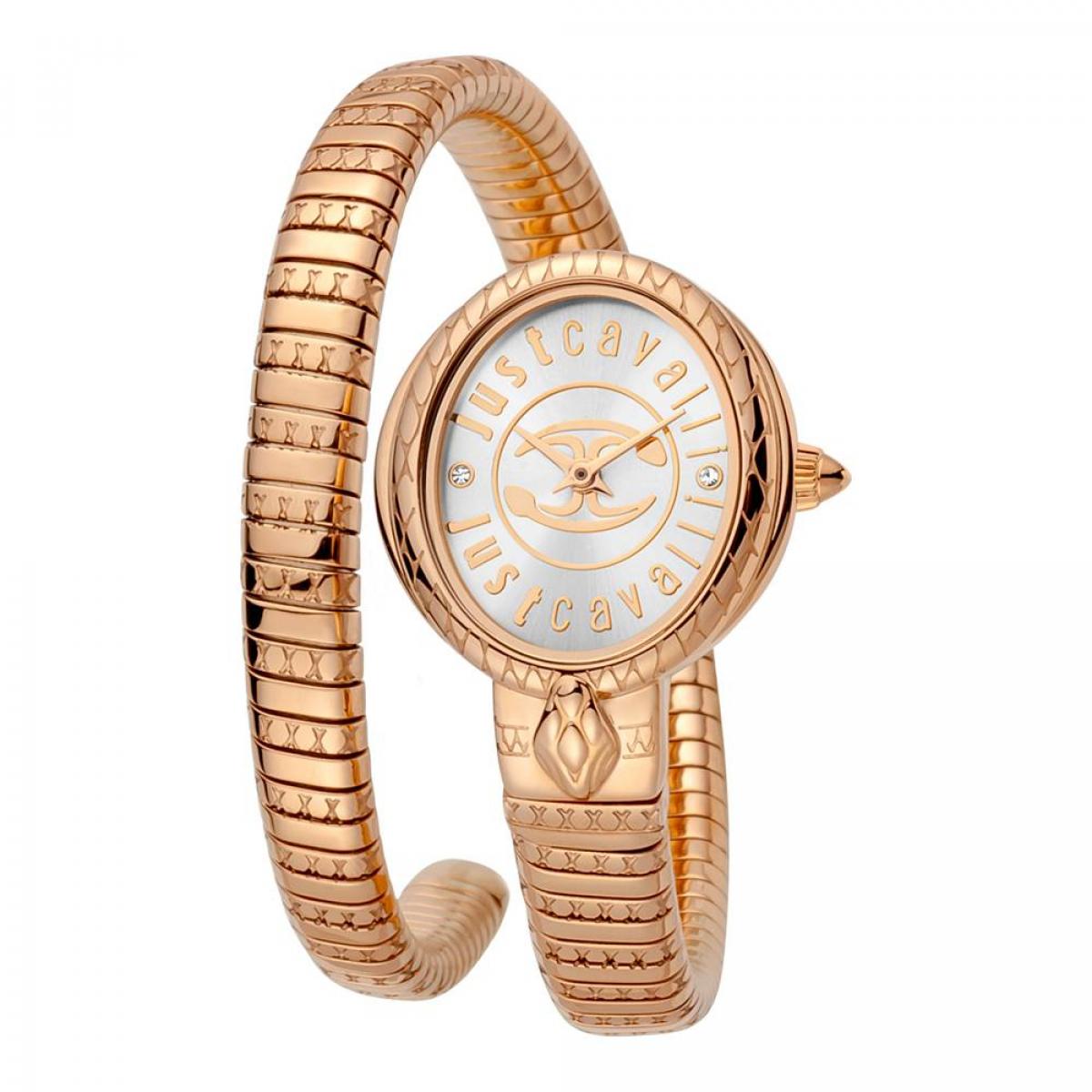 Orologio JUST CAVALLI GLAM CHIC Acciaio Serpente Semirigido