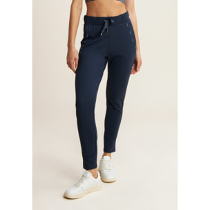 Pantaloni Sportivi Fondo Dritto con Dettagli in Strass