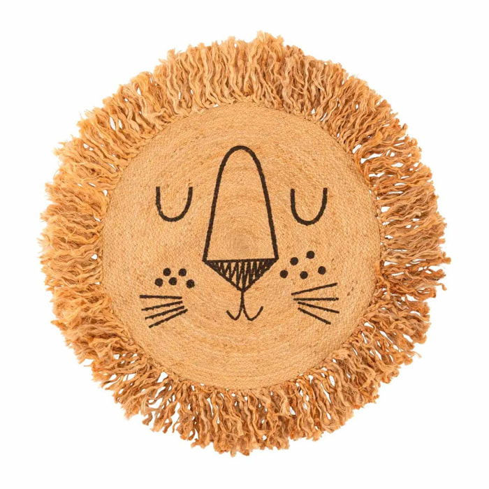 Tapis lion jute kion 90cm