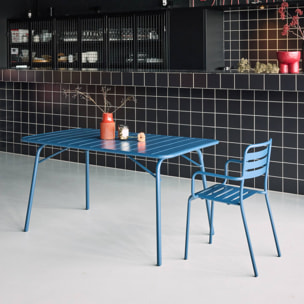 Table de jardin pliante métal 6 places AMÉLIA