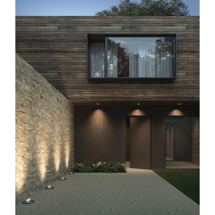 Ledsc4 LedsC4 Baliza Exterior Soul 195mm - Iluminación Eficiente y Moderna, 417 Lúmenes, 3000K, Aluminio y Cristal, Acabado Gris Urbano, Ideal para Jardines y Terrazas