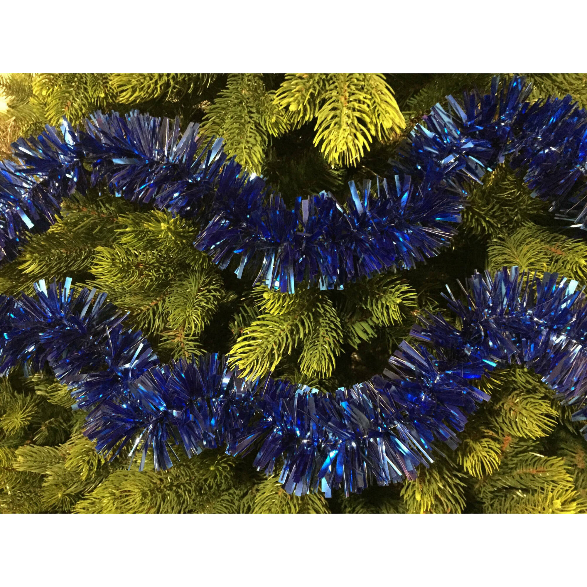 Decorazione da Natale Dhatto, Addobbo natalizio, Ornamento da natale, Decorazione festiva, Made in Italy, 1000x8 h8 cm, Blu