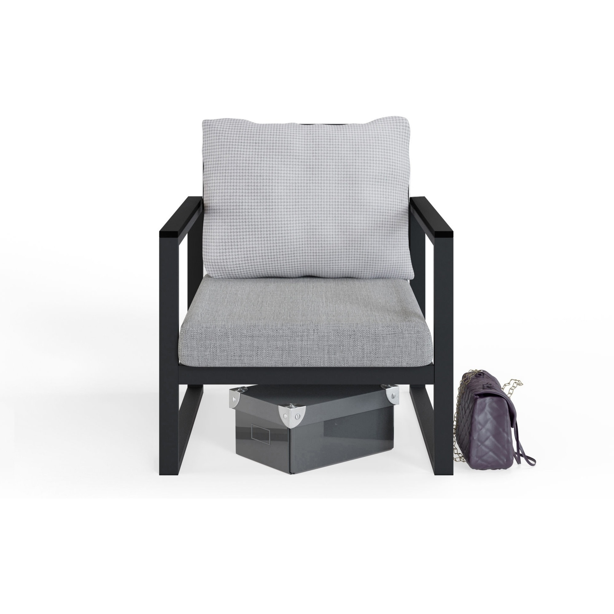 Sillón de jardín antracita-gris