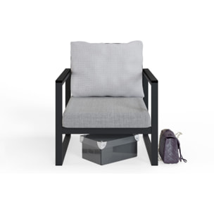 Sillón de jardín antracita-gris