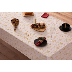 Nappe anti-taches 100% coton WINTER BLANC