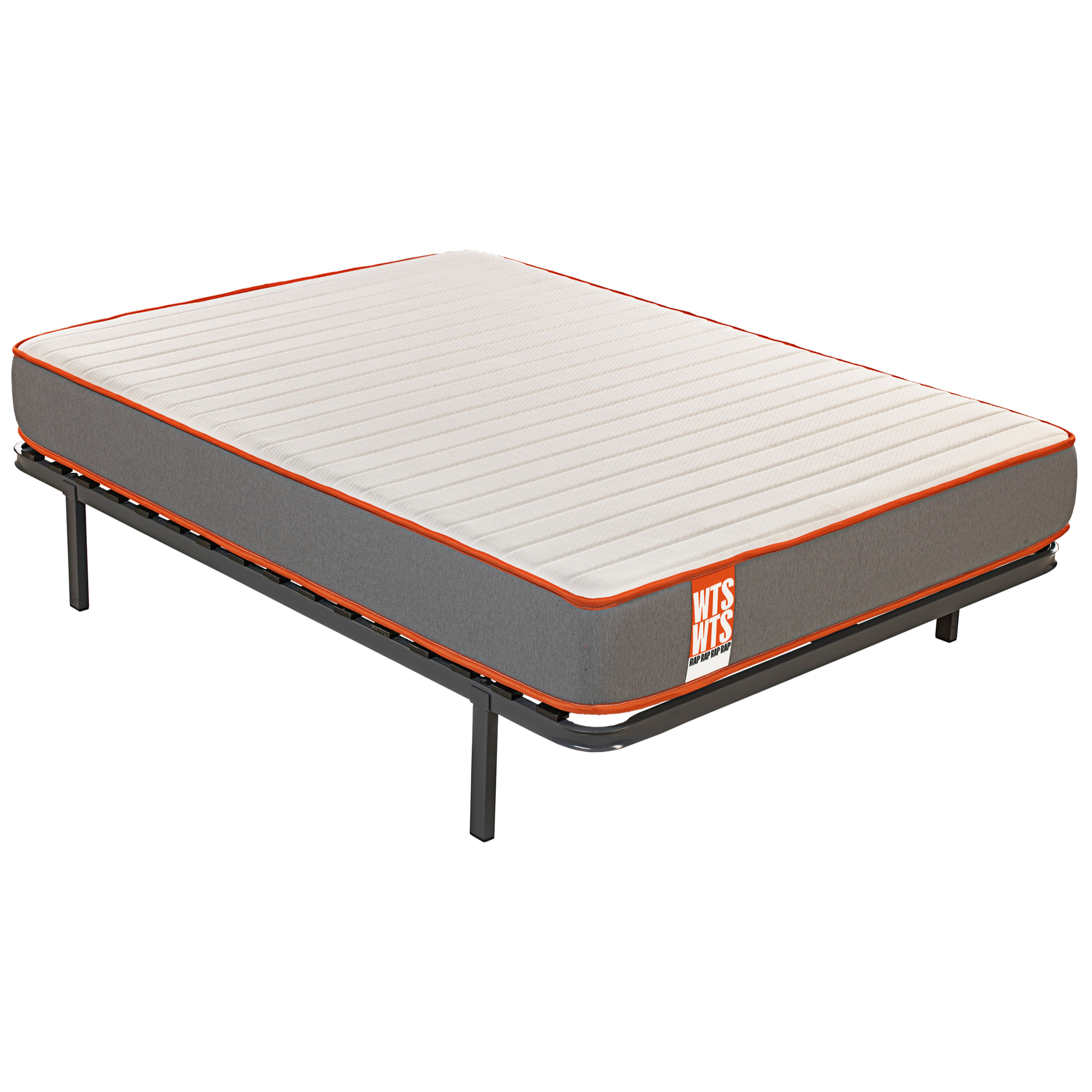 Colchón Viscoelástico Sostenible HR y Somier Reforzado 16 láminas Madera. Entrega, Montaje y Retirada usado incluido Pack RAP · WHAT THE SLEEP