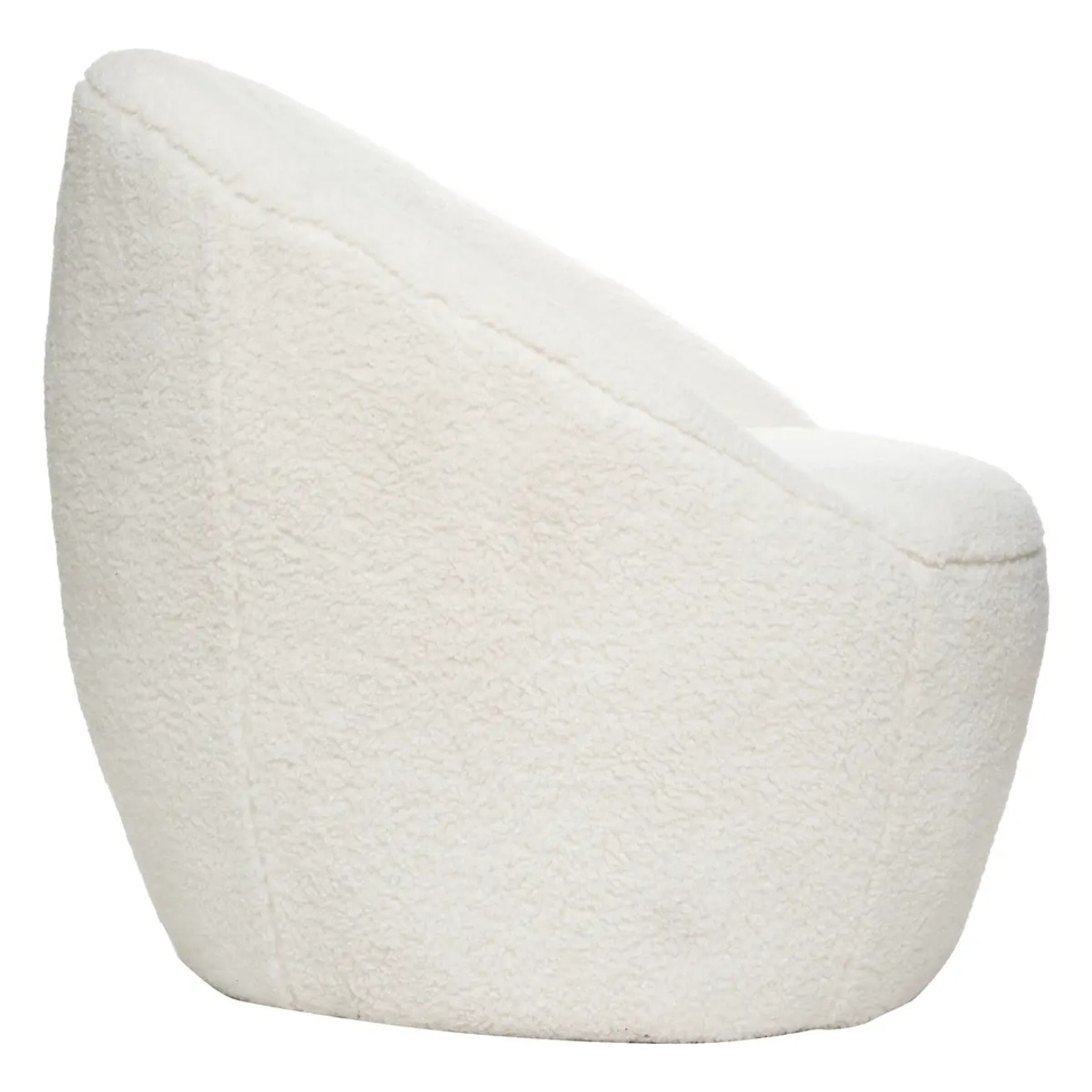 Fauteuil "Romi" bouclette blanc