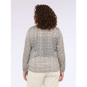 Fiorella Rubino - Blusa con stampa e dettaglio cut out - Nero