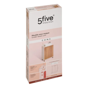 Meuble sous-lavabo Come 2 portes bois et effet marbre