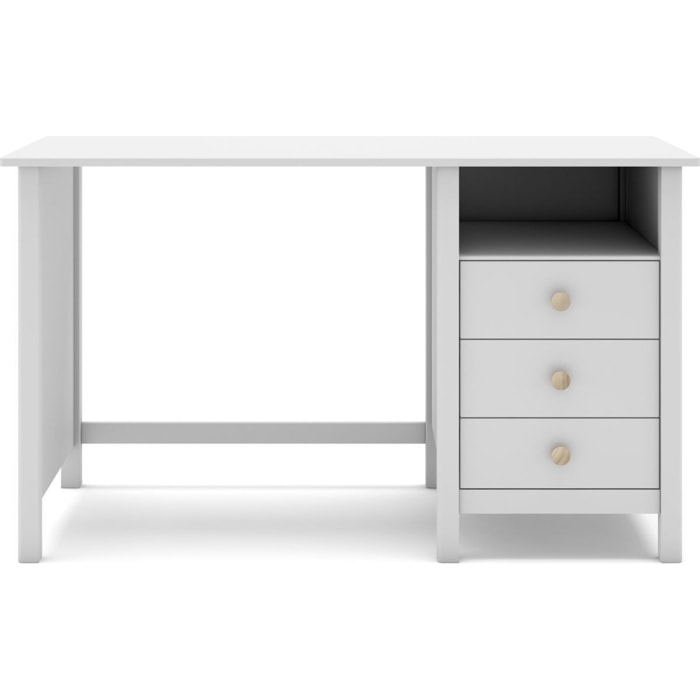Bureau enfant 3 tiroirs en bois massif - MELVIN