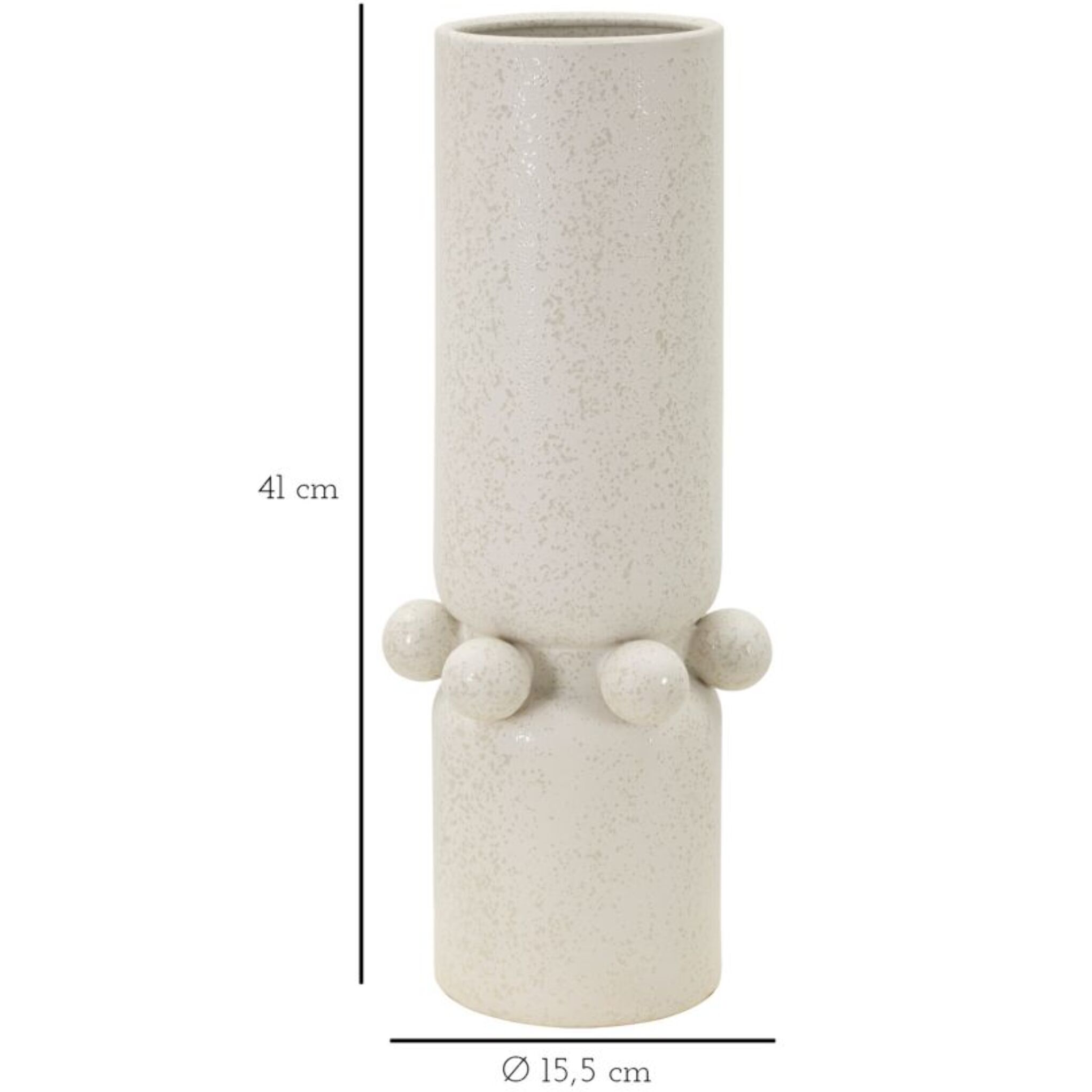 VASO CERAMICA BUBBLES CM Ø 15,5X41