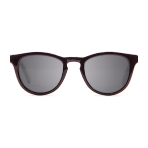 Gafas de sol KAU FLORENCIA - De acetato negro brillante y madera de ébano / Ahumada