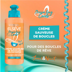 Lot de 6 - Elsève Dream Long Curls Crème Sauveuse de Boucles Soin sans rinçage 200ml