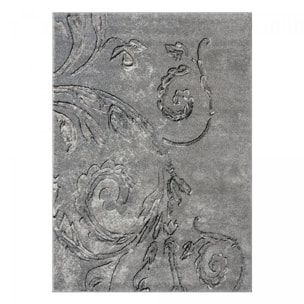Tapis Pasa motif baroque gris et noir