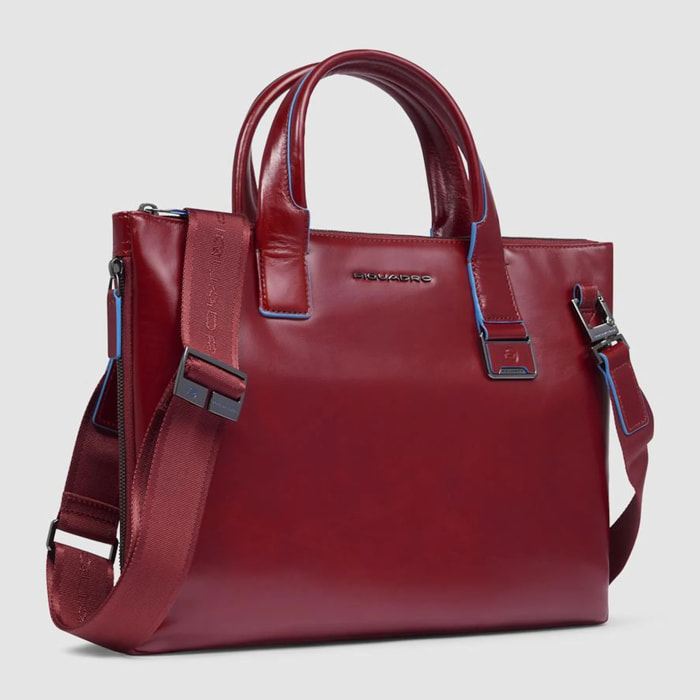 Piquadro Borsa porta pc e iPad® in pelle personalizzabile con protezioni antiurto e RFID