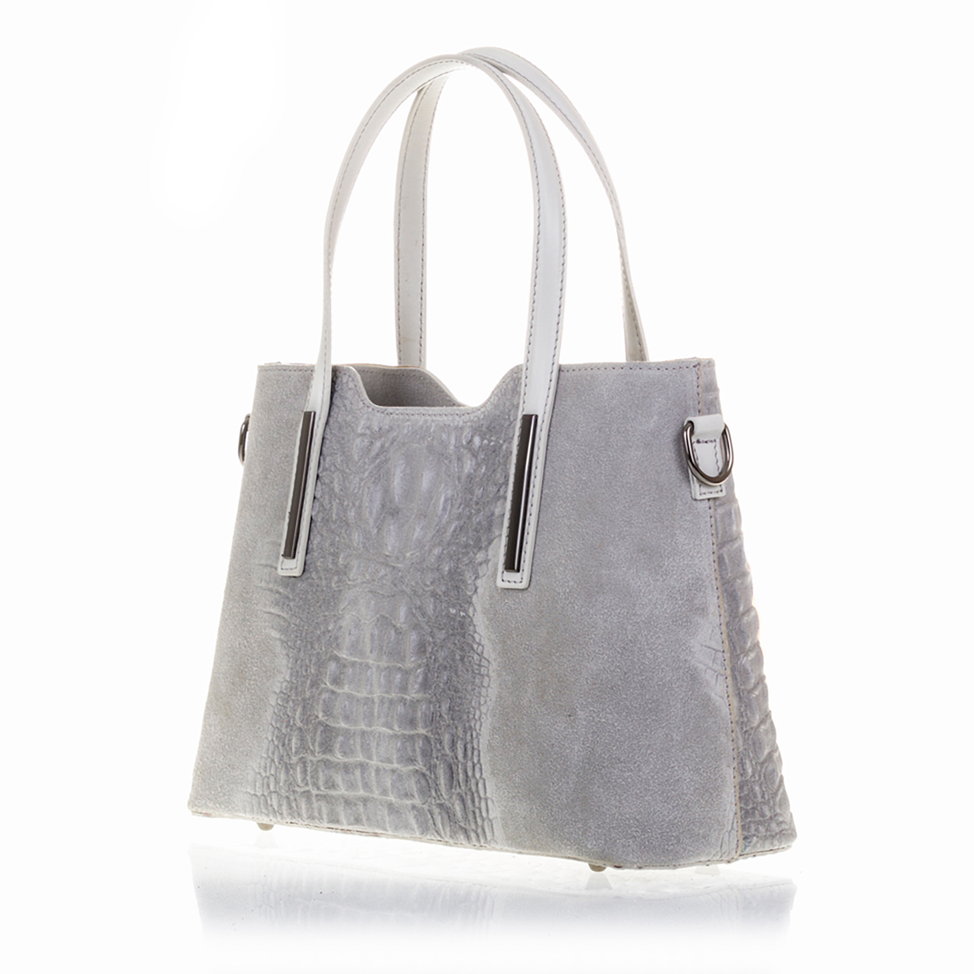 Fiesole Borsa tote Donna.Pelle autentica Scamosciata Inciso Coccodrillo