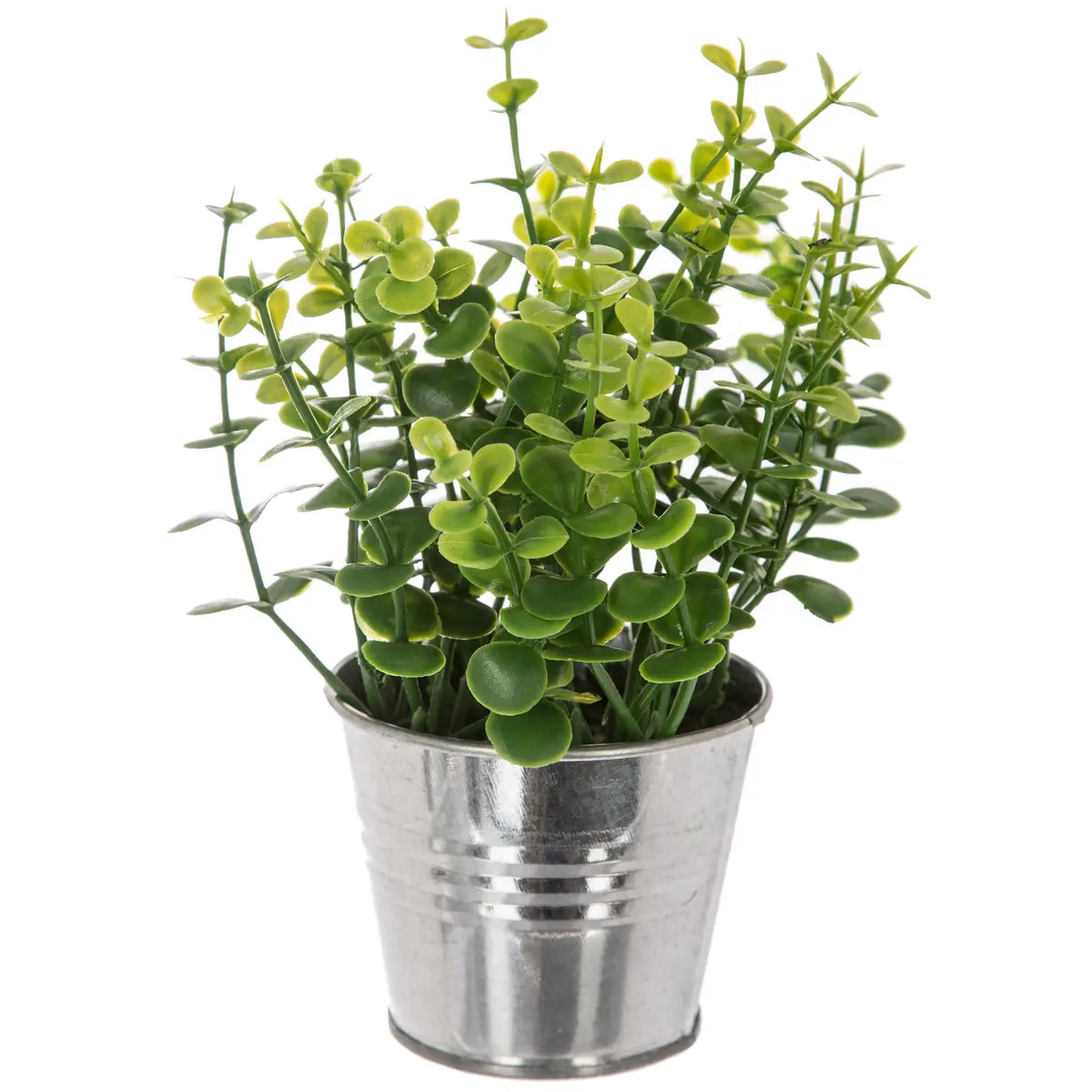 Plante artificielle - pot en métal - H17 cm