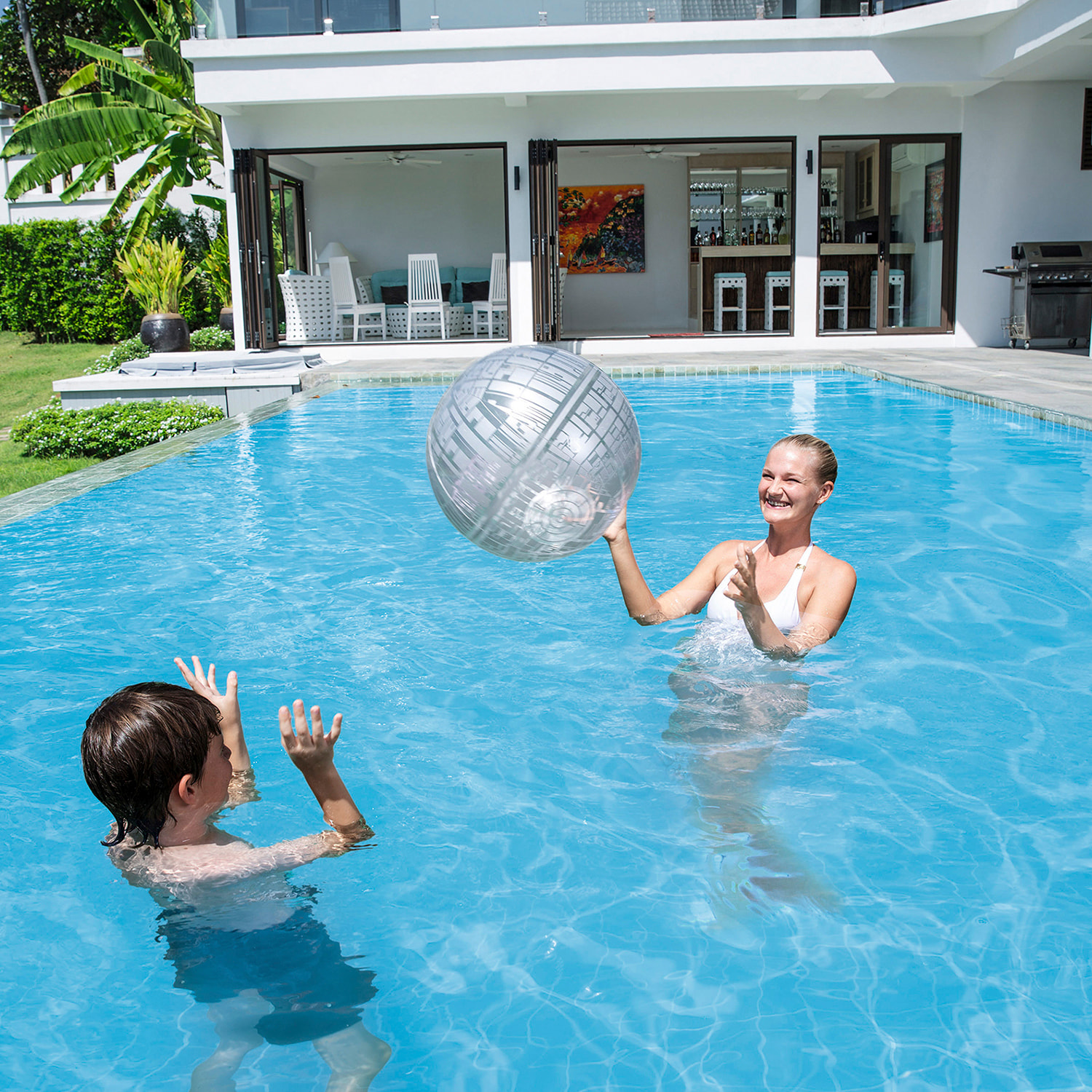 DAM Pelota de playa espacial Star wars 61 cm. 61x61x61 Cm. Color: Blanco