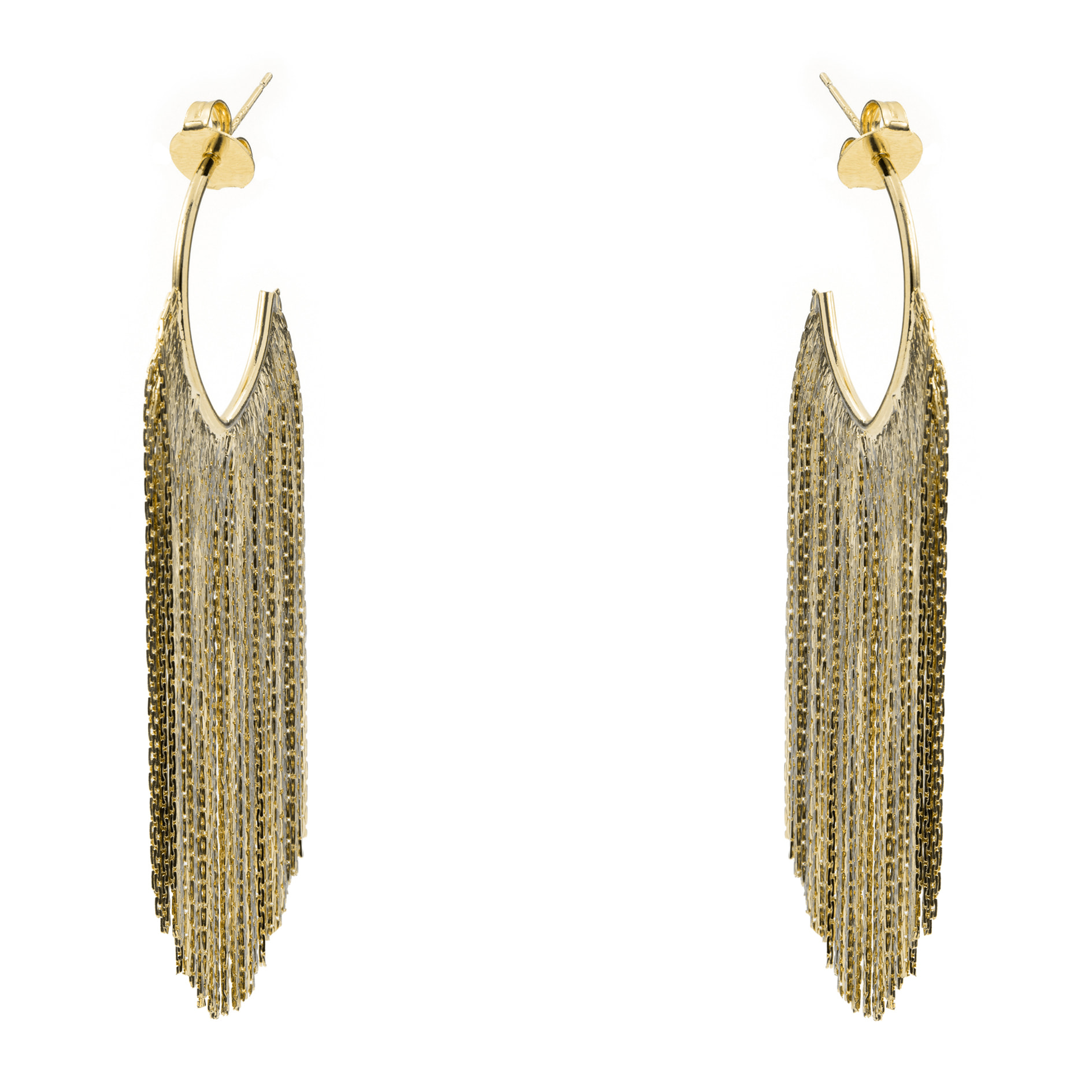 Pendientes Niydra acabado oro amarillo 18k