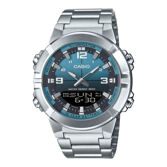 Reloj Casio AMW-870DA-2A2 Hombre Digital Cuarzo con Correa de Acero inoxidable