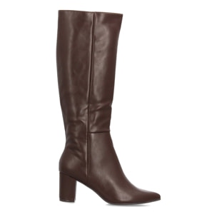 Botas altas elegantes con tacón ancho para mujer