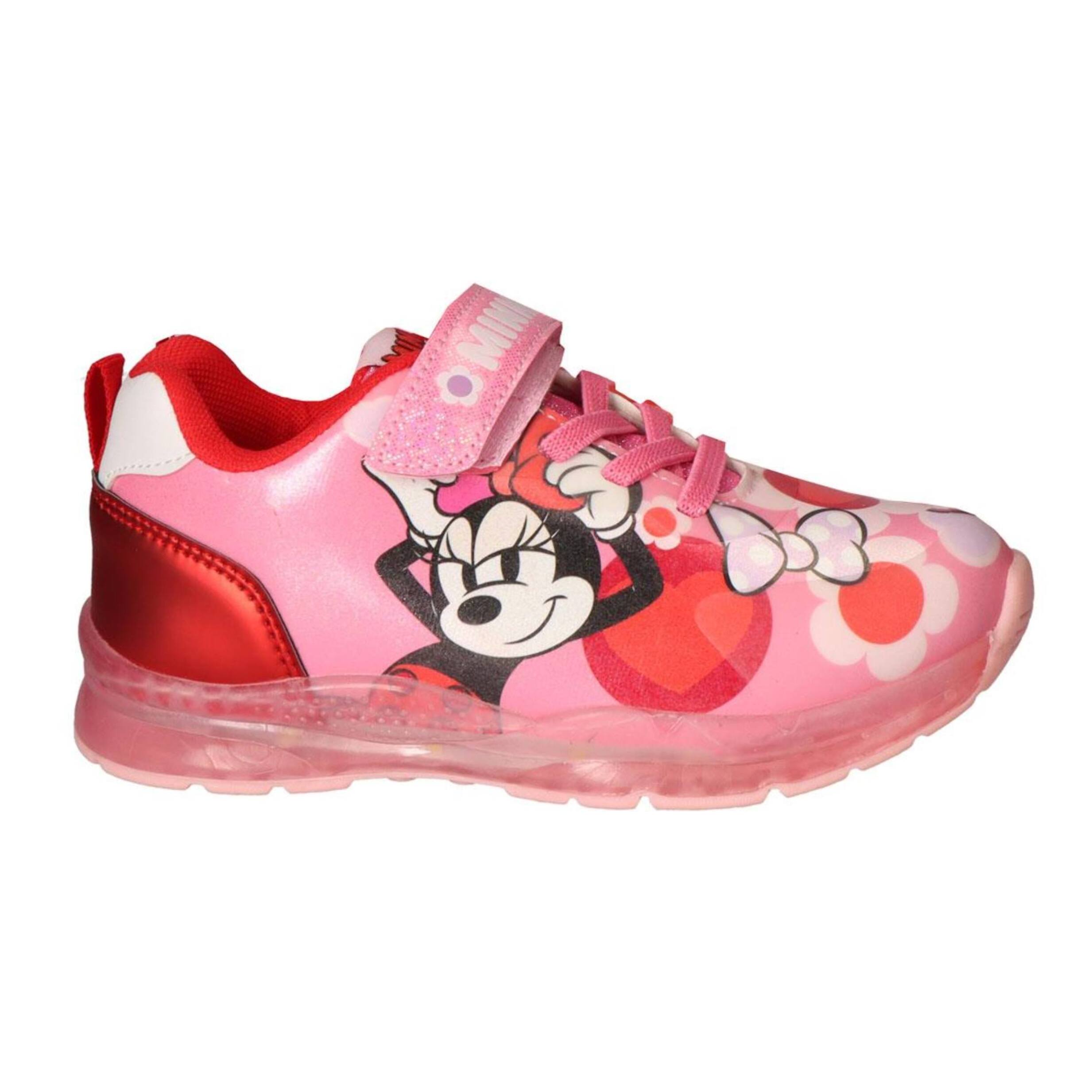 Zapatilla deportiva infantil suela ligera con luces "Minnie"