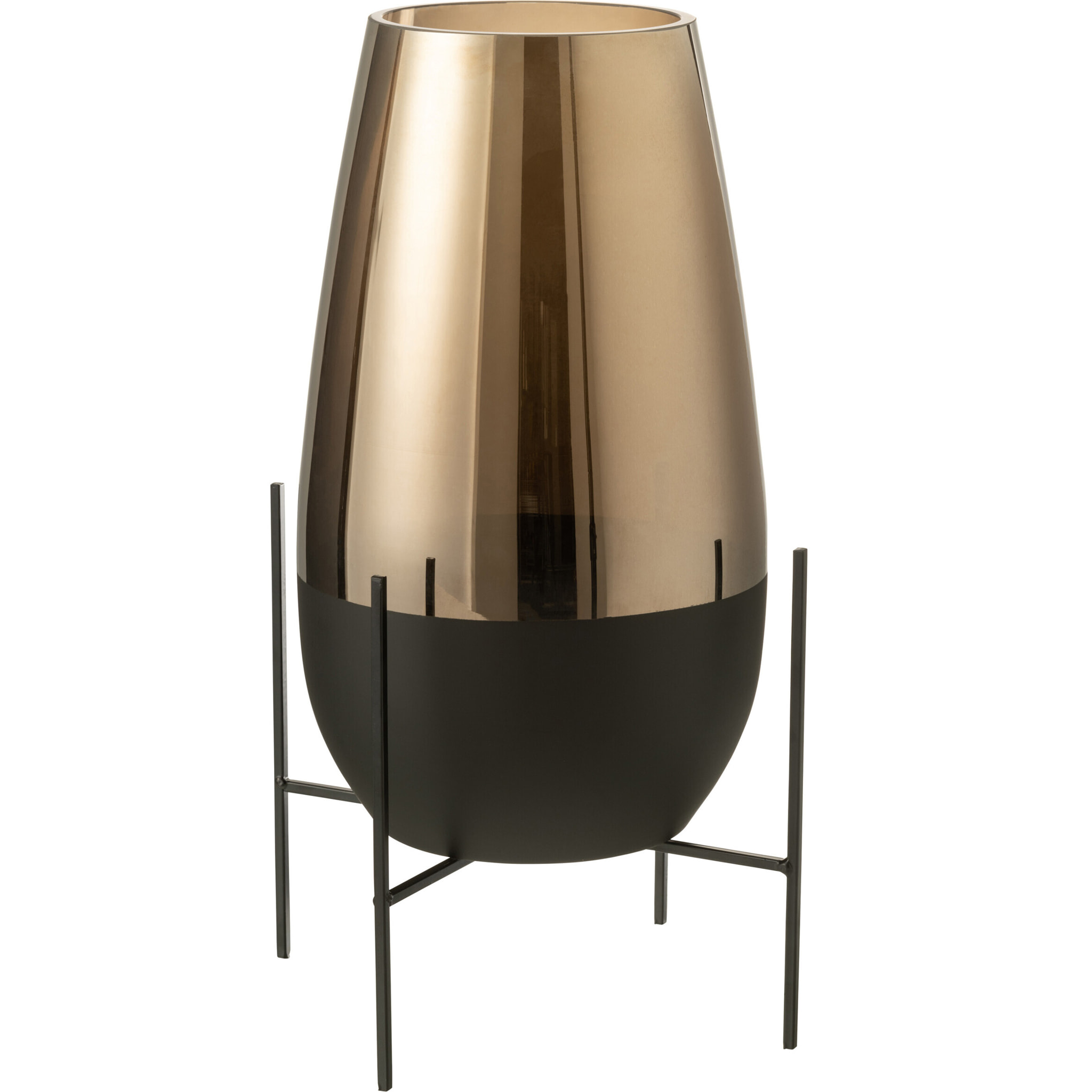 J-Line vase Milan - verre - or/noir - Ø 26 cm