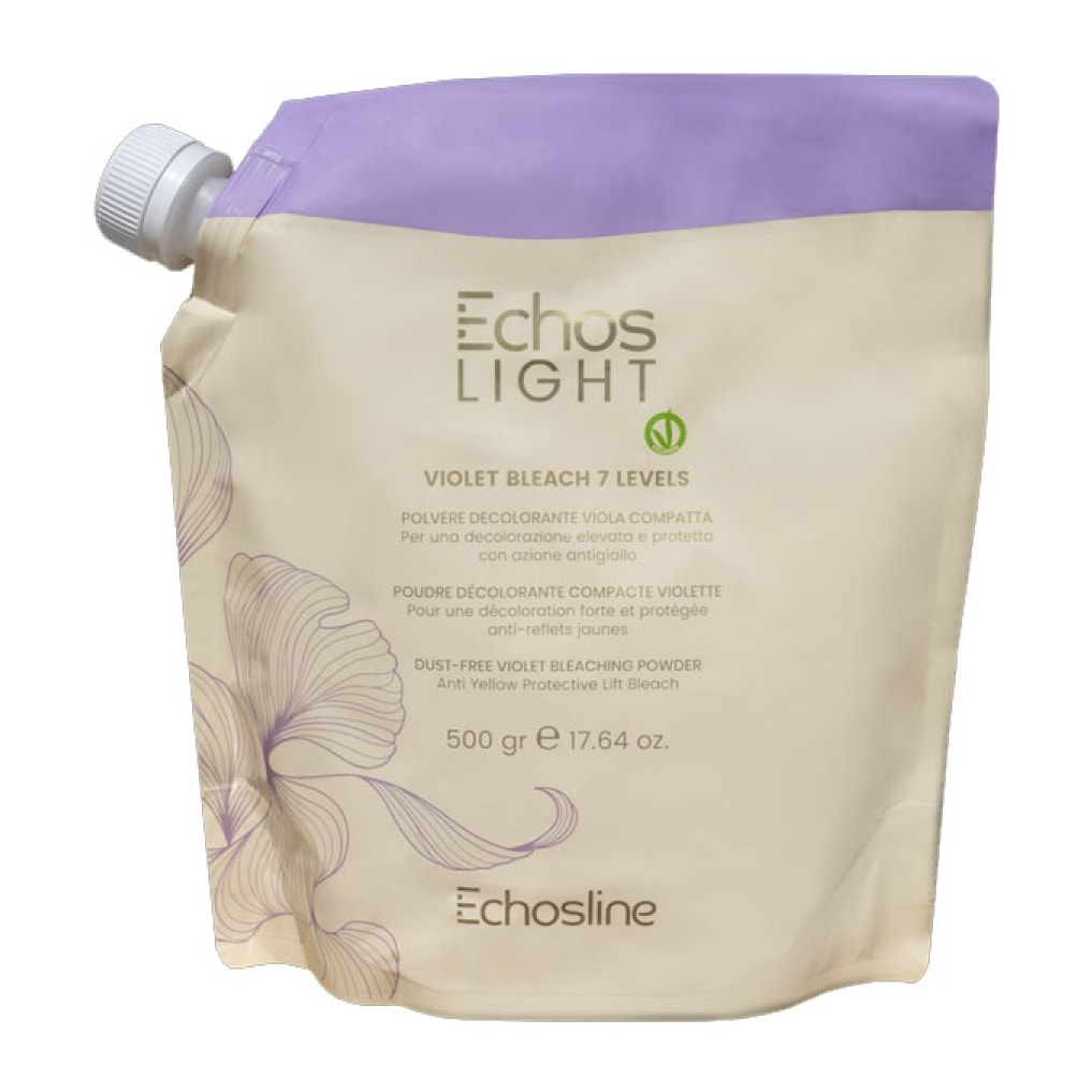 ECHOSLINE Echoslight Violet Bleach 7 Levels Polvere Decolorante Viola Compatta 500ml