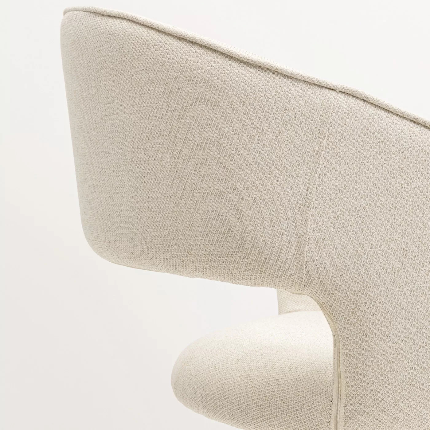 Chaise avec accoudoirs pivotante Gina beige Kare Design