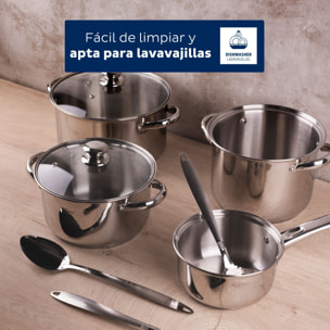 Set 7pc bateria de cocina acero inox lexia