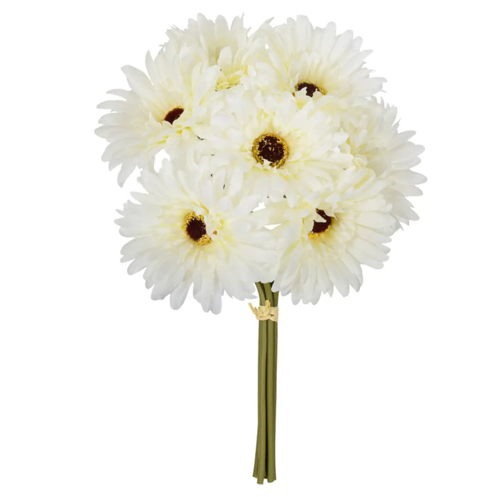 Bouquet 7 gerberas artificiels H26cm