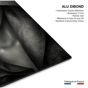 Tableau noir et blanc Portrait - Capuche Tableau alu Dibond