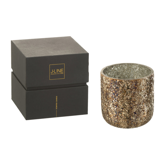 J-Line bougie parfumée Luxuria - Cookie Crunch - verre - bronze - medium - 60H