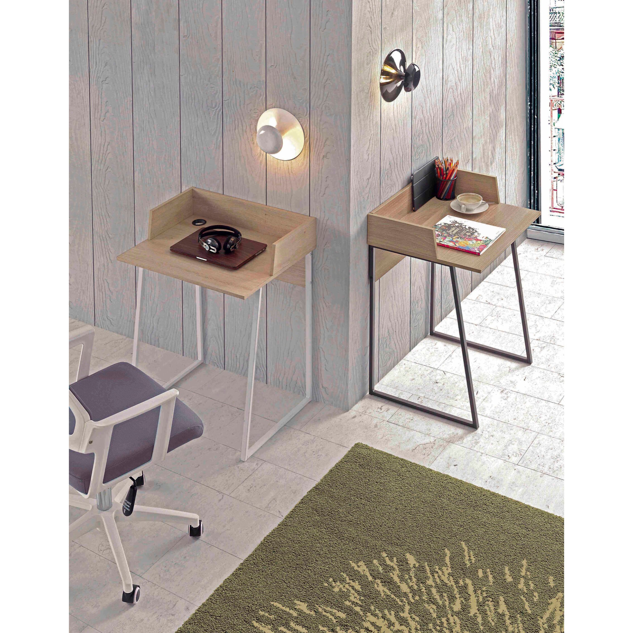 Escritorio Essential en roble blanco 84x60x48 cm