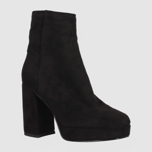 Botines de Tejido - Negro - Tacón: 10 cm