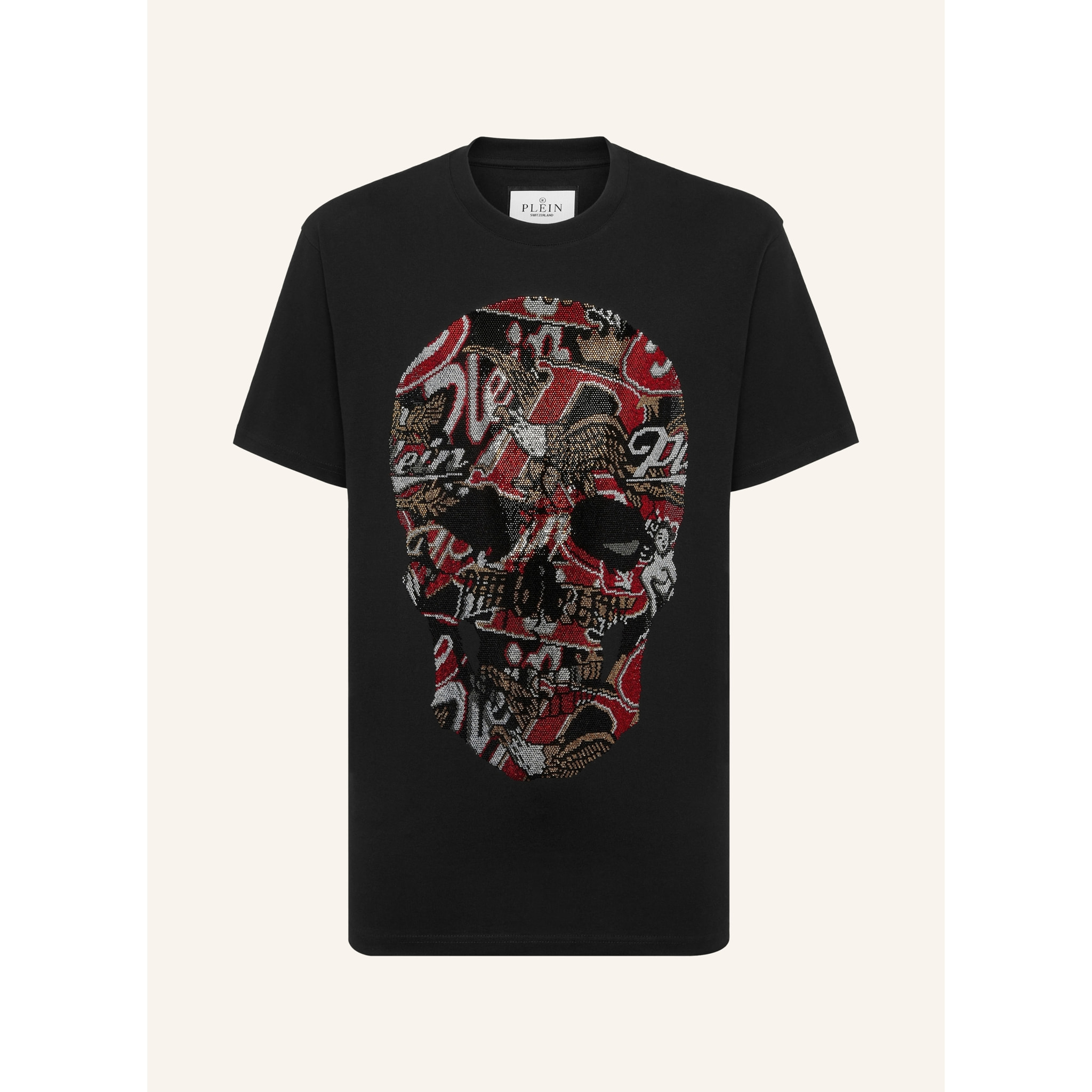 PHILIPP PLEIN Camiseta de cuello redondo y manga corta SKULL