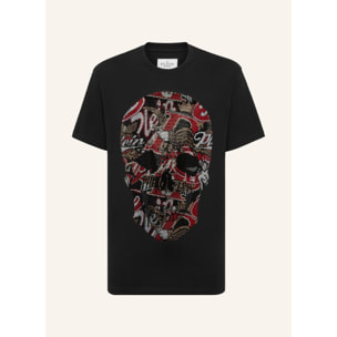 PHILIPP PLEIN Camiseta de cuello redondo y manga corta SKULL