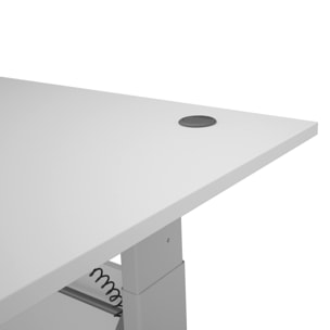 Scrivania Agretto, Scrittoio multiuso, Tavolo per ufficio porta PC, Piano di lavoro, 180x90 h119 cm, Bianco