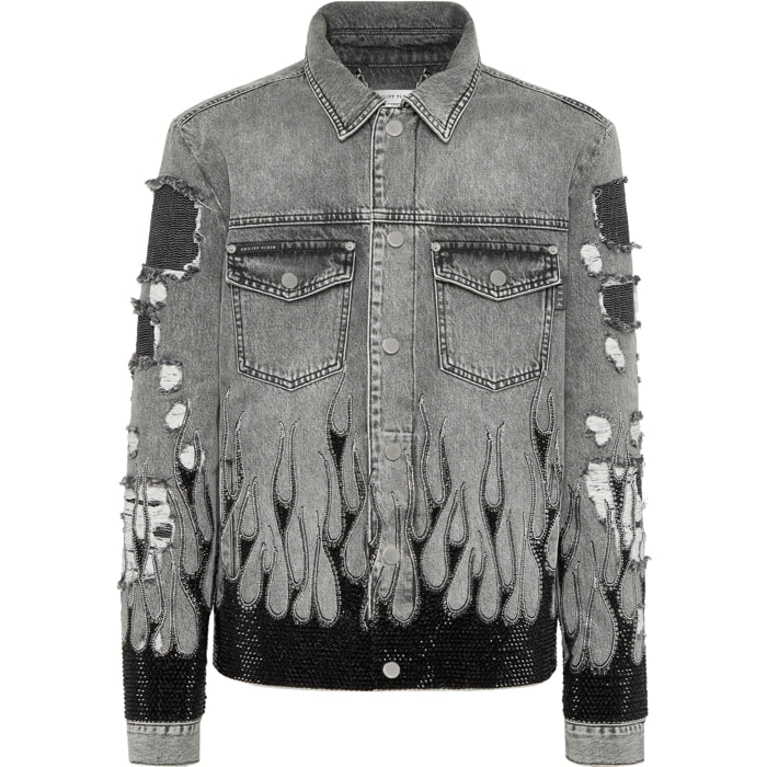 PHILIPP PLEIN Chaqueta vaquera FLAME